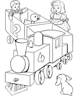 Disegno di treno da stampare e colorare 97