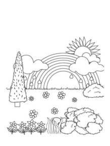 Disegno di arcobaleno da stampare e colorare 66