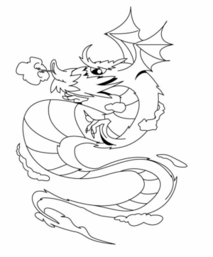Disegno di dragone da stampare e colorare 53