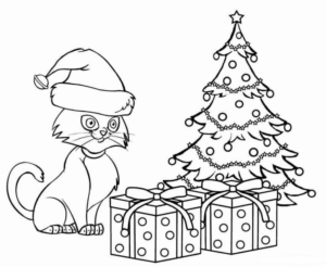 Disegno di albero di Natale da stampare e colorare 227 Disegno di albero di Natale da stampare e colorare 227
