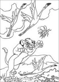 Disegno di Re Leone da stampare e colorare 77