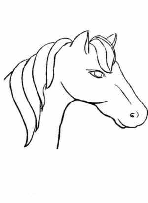 Disegno di cavallo da stampare e colorare 222