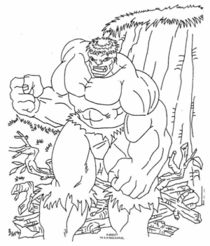 Disegno di Hulk da stampare e colorare 131
