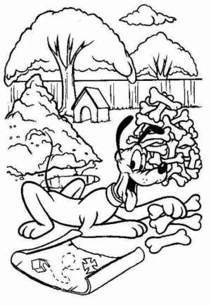 Disegno di Pluto da stampare e colorare 49
