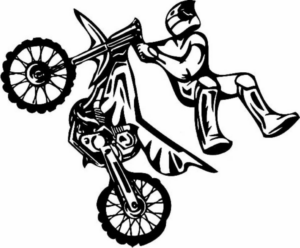 Disegno di moto da stampare e colorare 5