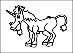 Disegno di unicorno da stampare e colorare 171