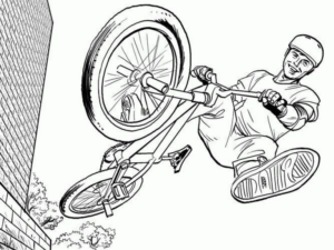 Disegno di bicicletta da stampare e colorare 4
