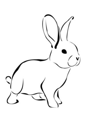 Disegno di coniglio da stampare e colorare 98