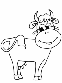 Disegno di mucca da stampare e colorare 32