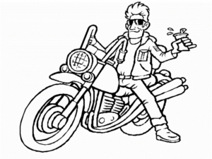 Disegno di moto da stampare e colorare 15
