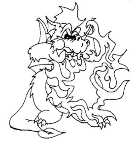 Disegno di dragone da stampare e colorare 136