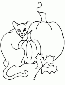 Disegno di gatto di halloween da stampare e colorare 21 Disegno di gatto di halloween da stampare e colorare 21