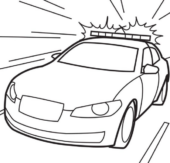 Disegni di Auto della Polizia da colorare