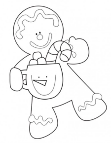 Disegno di omino di marzapane da stampare e colorare 7