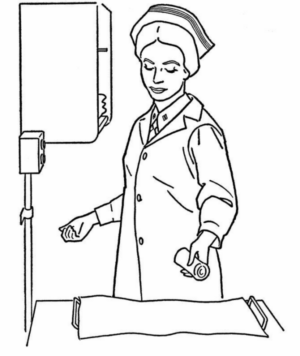 Disegno di infermiere da stampare e colorare 24