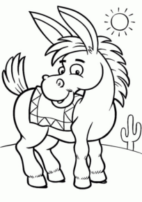 Disegno di asino da stampare e colorare 26