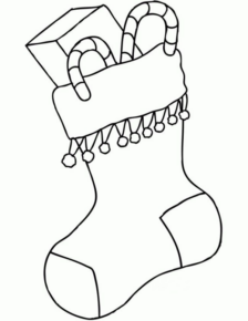 Disegno di calza di Natale da stampare e colorare 23