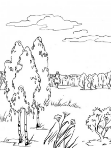 Disegno di paesaggio da stampare e colorare 84