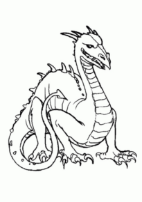 Disegno di dragone da stampare e colorare 85