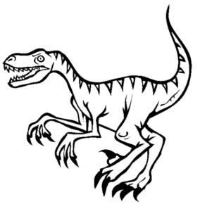 Disegno di Velociraptor da stampare e colorare 2