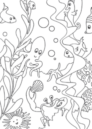 Disegno di pesce da stampare e colorare 102