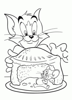 Disegno di Tom e Jerry da stampare e colorare 20