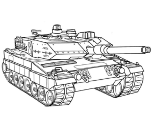 Disegno di carro armato da stampare e colorare 28