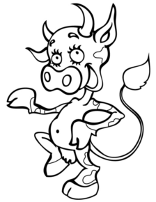Disegno di mucca da stampare e colorare 43
