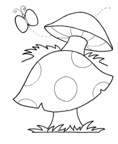 Disegno di fungo da stampare e colorare 3