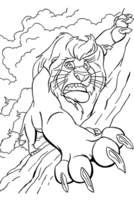 Disegno di Re Leone da stampare e colorare 157