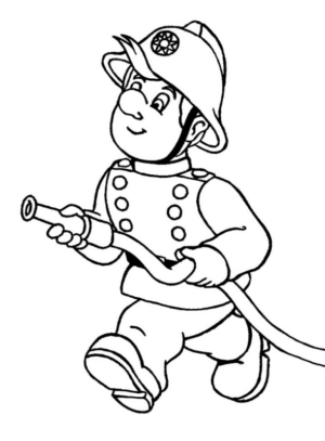 Disegno di pompiere da stampare e colorare 45