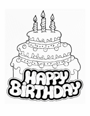Disegno di compleanno da stampare e colorare 107