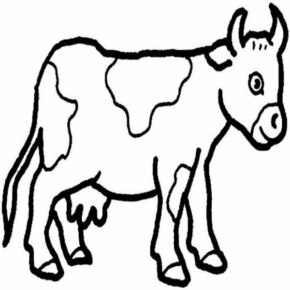 Disegno di mucca da stampare e colorare 77