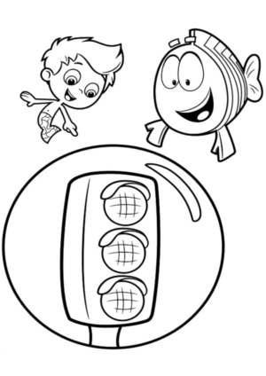 Disegno di semaforo da stampare e colorare 3