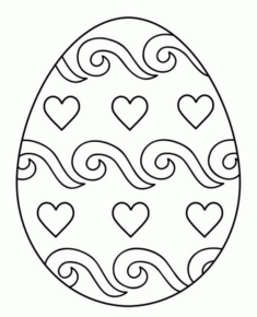 Disegno di uovo di Pasqua da stampare e colorare 161 Disegno di uovo di Pasqua da stampare e colorare 161