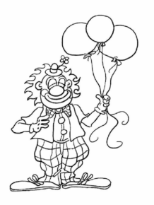 Disegno di clown da stampare e colorare 39
