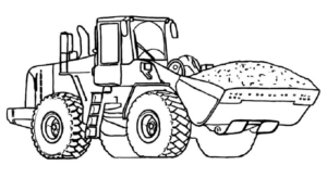 Disegno di mezzo da lavoro da stampare e colorare 54