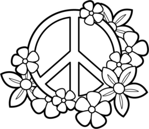 Disegno di simbolo della Pace da stampare e colorare 12