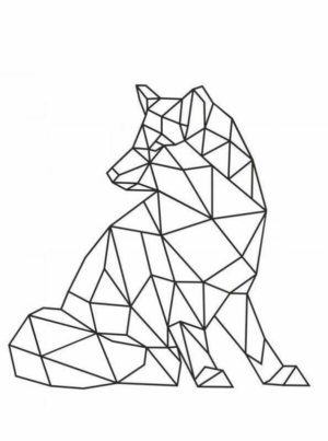 Disegno di volpe da stampare e colorare 121