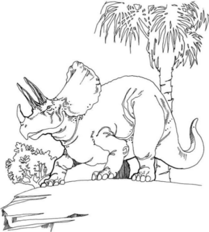 Disegno di Triceratopo da stampare e colorare 43