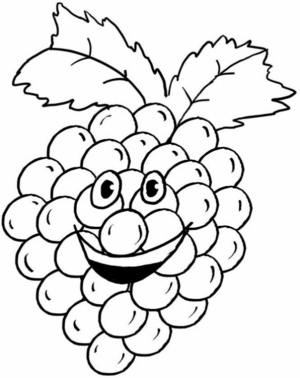 Disegno di uva da stampare e colorare 16