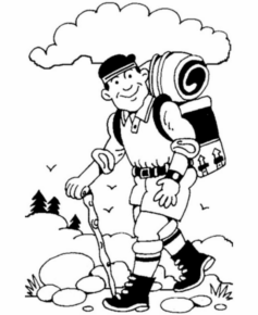 Disegno di campeggio da stampare e colorare 49