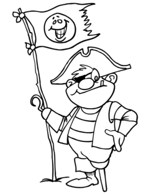 Disegno di pirata da stampare e colorare 4