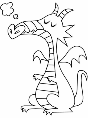 Disegno di dragone da stampare e colorare 58