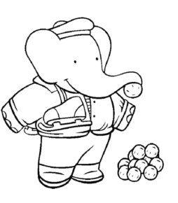 Disegno di elefante da stampare e colorare 139