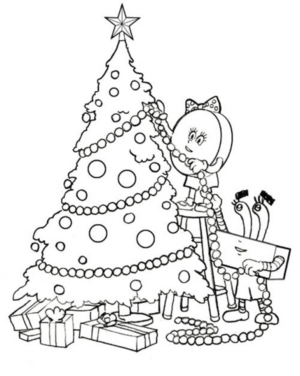 Disegno di albero di Natale da stampare e colorare 78 Disegno di albero di Natale da stampare e colorare 78