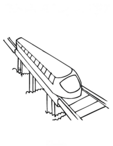 Disegno di treno da stampare e colorare