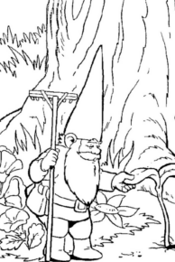 Disegno di gnomo e folletto da stampare e colorare 26