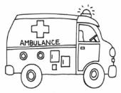 Disegni di Ambulanze da colorare
