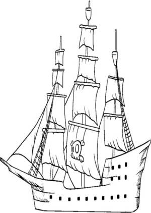 Disegno di pirata da stampare e colorare 16
